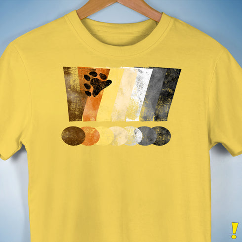 Bear Pride Grunge Exclamation Points Premium Unisex T-Shirt - Yellow